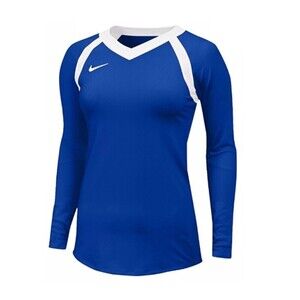 New! NIKE Blue & White Dri-Fit Agility Long Sleeve Sports Athletic Jersey, XS